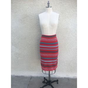 Bright Multicolored Knit Skirt